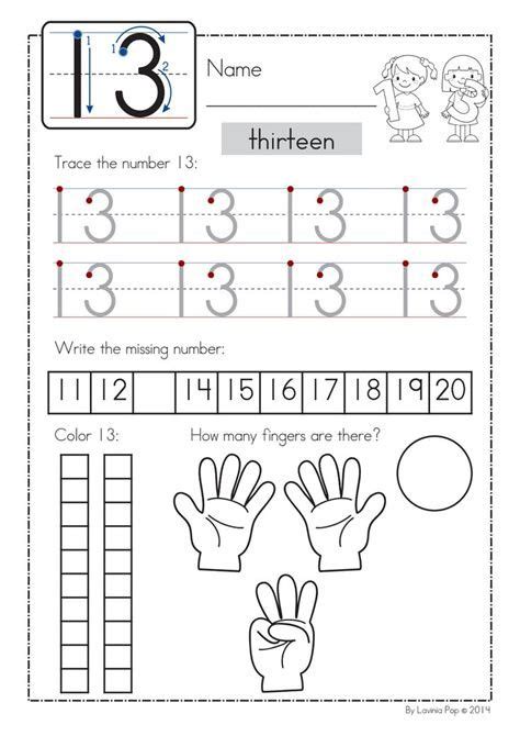 worksheets  activities number numbers preschool