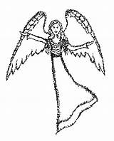 Coloring Angel Pages Angels Statue Cliparts Cute Designlooter Religious Getcolorings sketch template