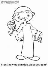 Coloring Pages Islam Muslim Boy Popular sketch template