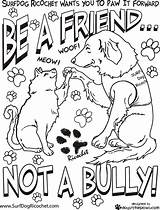Bullying Anti Coloring Color Poster Activity Friend Students sketch template