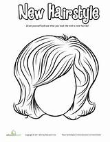 Coloring Hair Pages Hairstyle Color Education Getdrawings Worksheet Getcolorings sketch template
