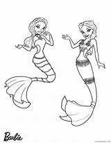 Mermaid Coloring4free sketch template