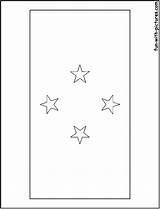 Micronesia Flag Coloring Fun sketch template
