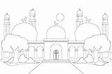 Colouring Adabi Mosque sketch template
