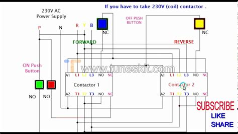 reverse control  power circuit diagram explanation youtube