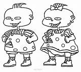 Rugrats Coloring Pages Phil Lil Printable Kids sketch template