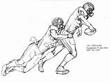 Football Coloring Nfl Players Pages Player Eagles College Jersey Drawing Printable Packers Tackling Sketch Clipart Draw Print Helmet Realistic Sheets sketch template
