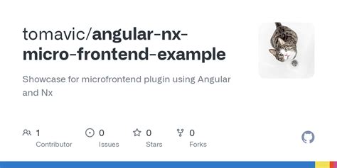 github tomavicangular nx micro frontend  showcase  microfrontend plugin