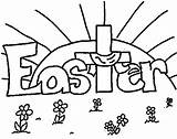 Easter Cross Coloring Pages Printable Color Getcolorings Print sketch template