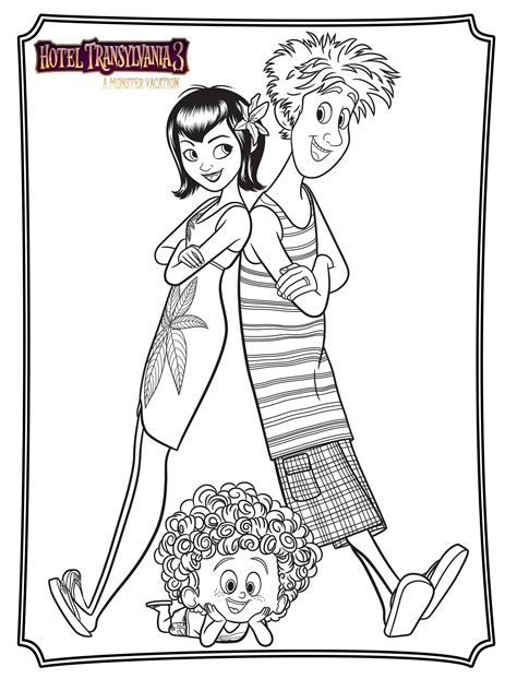 kids  funcom  coloring pages  hotel transylvania  summer vacation