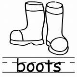 Boots Welly Template Boot Clipart Outline Clip sketch template