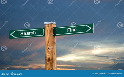street sign find  search stock image image  research engine