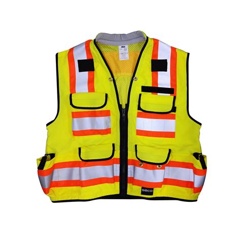 seco surveyor safety vest ansi class  fluorescent yellow egps solutions