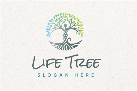 tree  life logo template branding logo templates creative market