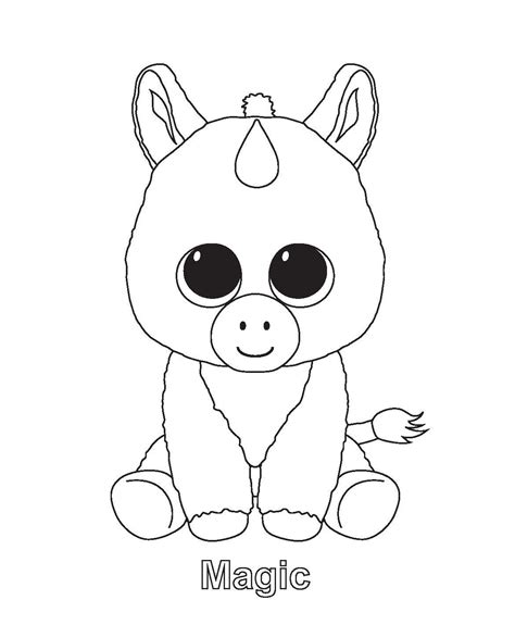 beanie boos coloring pages   getcoloringscom  printable
