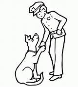 Police Coloring Pages Dog Officer Kids Clipart Policeman Officers Dogs Printable Cliparts K9 Preschool Protect Book Greeting Agent Moment Crafts sketch template