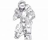 Halo Rifle Assault Master Chief Coloring Pages War Printable Fujiwara Yumiko sketch template