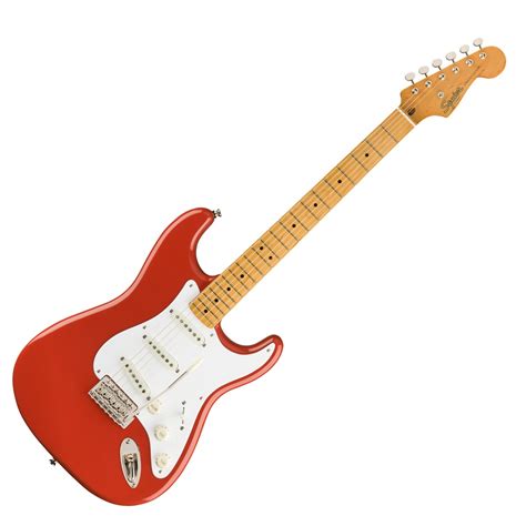 squier classic vibe  stratocaster mn fiesta red gearmusic