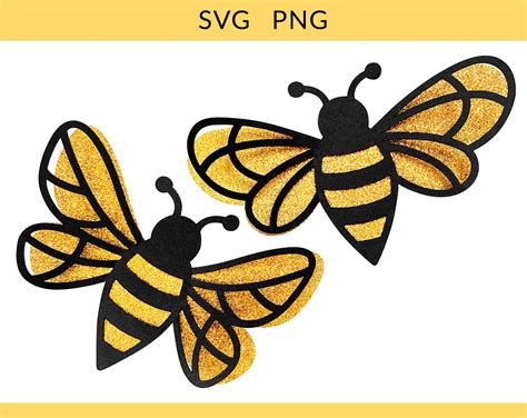 bee svg paper bee cut file bee template svg printable etsy uk