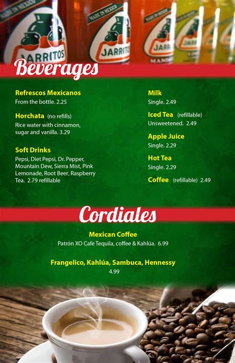 beverages menu update plaza garibaldi redwood