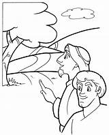 Emmaus Colouring Sermons4kids Disciples sketch template