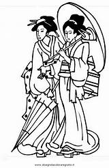Geisha Giappone Disegno Nazioni Disegnidacoloraregratis sketch template