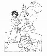 Geest Kleurplaat Aladin Aladdin Stemmen sketch template