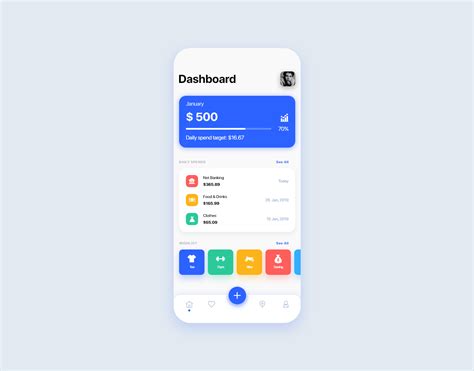 mobile dashboard ui design behance