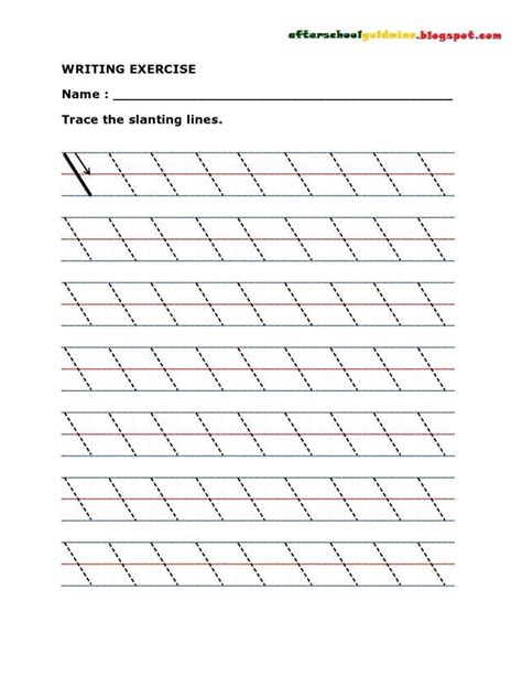 slanting  worksheet  preschool  tracing worksheets