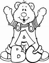 Bear Coloring Pages Care Pe Grumpy Abc Bears Printable Teddy Getcolorings Letters Getdrawings Color Papan Pilih sketch template