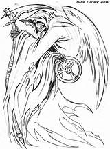 Reaper Grim Femal sketch template