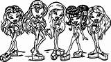 Bratz Coloring Four Girl Pages Wecoloringpage Cartoon Lil sketch template