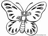 Coloring Pages Butterfly Realistic Kids Butterflies Beautiful Drawing Cute Cartoon Animal Book Colour sketch template