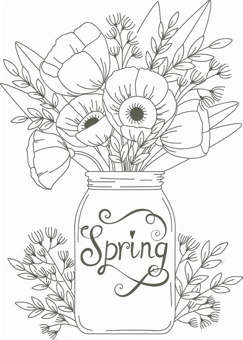 coloring page  spring flowers subeloa