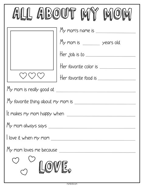 mothers day questionnaire    mom printable mombrite hot sex