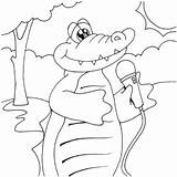 Cocodrilo Cantando Kolorowanki Crocodil Planse Colorat Krokodyle Dzieci Crocodile Desene Alligator Coloriages Canción Passarinho Jacaré Cucaluna Educative Trafic Jacare Tudodesenhos sketch template