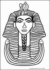 Tutankhamun King Tut Drawing Ancient Pharaoh Mask Coloring Egypt Egyptian Colouring Sketch Draw Pages Costume Fashion Sarcophagus Era Kids Tomb sketch template