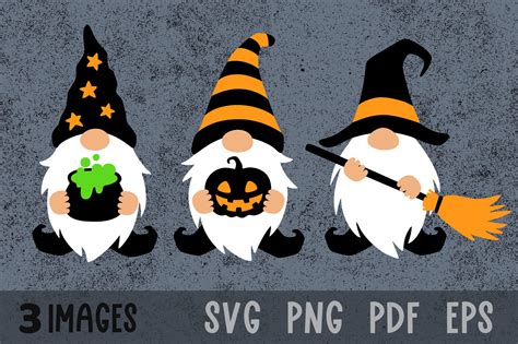 halloween gnomes fall gnome clipart graphic  greenwolf art creative