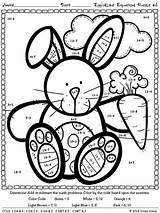 Color Easter Coloring Code Printables Math Worksheets Grade Pages Numbers Egg Puzzles 1st Equations Maths Addition Activities Spring Number Colouring sketch template