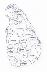 Sri Lanka Map Districts sketch template