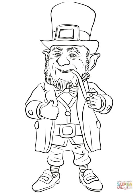 leprechaun coloring page  printable coloring pages