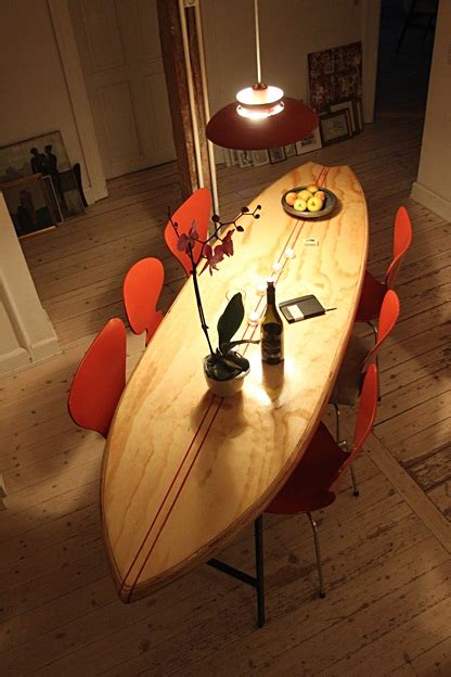 surfboard dinner table  surfboard dinner table