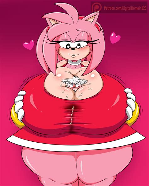 rule 34 2018 amy rose anthro artie between breasts big breasts blush