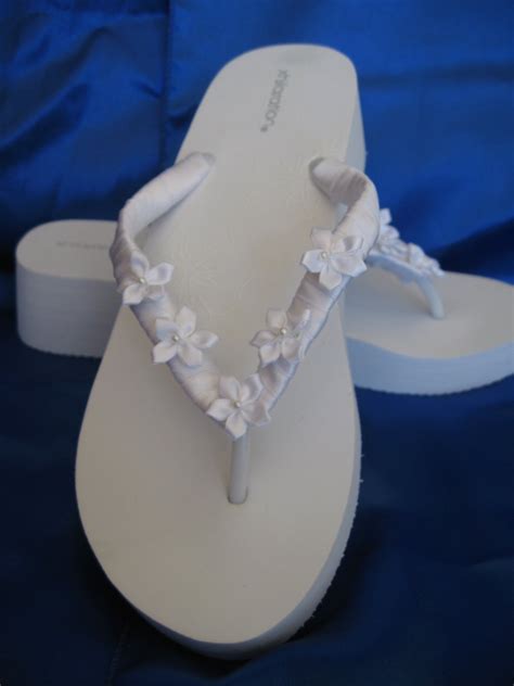 white wedge bridal flip flops wedding flip flops bridal sandals