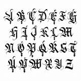 Calligraphy Alphabet Blackletter sketch template
