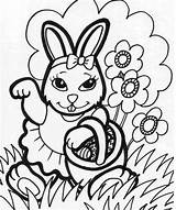 Easter Pages Coloring Printable Happy Eggs Rabbit Color Fun Family Bunny sketch template
