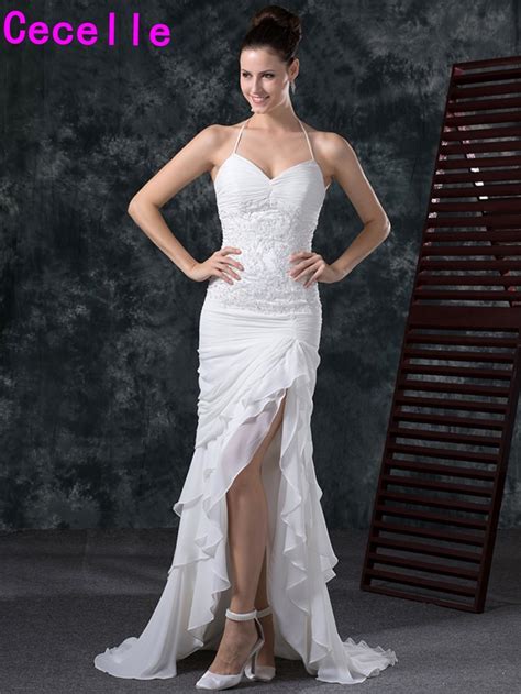 2019 Tight Fitted Chiffon Reception Mermaid Wedding Dresses Sweetheart