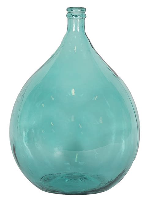 Vase 23 Xl Turquoise Glass Round Vase Sandd Furniture Rental