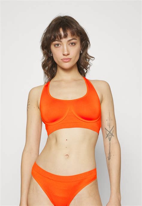 Calvin Klein Underwear Unlined Bralette Bustier Samba Orange