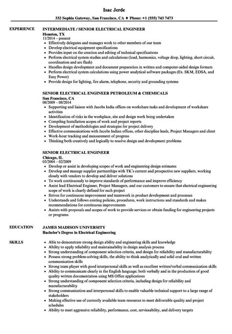 electrical engineering resume examples high class senior electrical